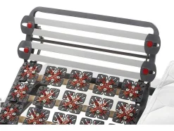 DREAMEA Elektrisch Relaxatiebed-Elektrisch Bed Bedbodem En Matras Lattenbodem En Contactplaatjes - Pandora Ii Van - Motor Okin - Wit - 2X80X200 Cm