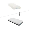 DREAMEA Aanbiedingen: Slaapkamer & Kantoor-Elektrisch Bed Bedbodem En Matras Lattenbodem En Contactplaatjes Met Vormgeheugen - Dionysos Van - Motor Okin - Wit - 2X80X200 Cm