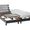 DREAMEA Elektrisch Relaxatiebed-Elektrisch Relaxbed Met Matras Met Latex-Instap Tyndare Van - Zwart - 2 X 80 X 200 Cm
