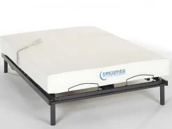 DREAMEA Elektrisch Relaxatiebed-Elektrische Bed - Bedbodem En Matras - Met Vormgeheugen Jimbaran Ii Van - Motor Okin - 140 X 200 Cm