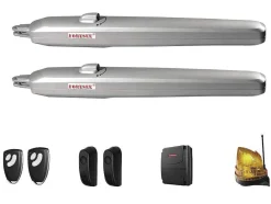 EXPERTLAND Hekjes & Poorten-Elektrische Draaipoort Van Aluminium L397 X H181 Cm Wit - Nazario