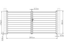 EXPERTLAND Hekjes & Poorten-Elektrische Draaipoort Van Aluminium L397 X H181 Cm Wit - Nazario