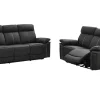 Vente-unique Bankstel 3+2-Elektrische Drie- & Tweezits Relaxbank Van Leer Isiris - Zwart