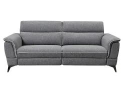 Vente-unique Elektrische Relaxbanken-Elektrische Driezits Relaxbank Macari - Stof - Grijs