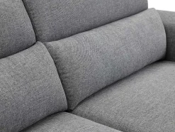 Vente-unique Elektrische Relaxbanken-Elektrische Driezits Relaxbank Macari - Stof - Grijs