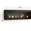 Skraut Home Haard-Elektrische Haard Led , 107X38X25Cm, Woonkamer - Eetkamer, Elektrische Haard, Zwart