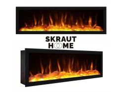 Skraut Home Haard-Elektrische Haard Led , 107X38X25Cm, Woonkamer - Eetkamer, Elektrische Haard, Zwart