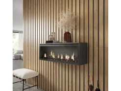 Skraut Home Haard-Elektrische Haard Led , 107X38X25Cm, Woonkamer - Eetkamer, Elektrische Haard, Zwart