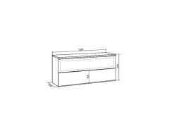 Skraut Home Haard-Elektrische Haard Led , 102X45X35Cm, 1 Opening, 1 Deur, Elektrische Haard, Hangend, Eiken/Zwart