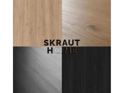 Skraut Home Haard-Elektrische Haard Led , 102X45X35Cm, 1 Opening, 1 Deur, Elektrische Haard, Hangend, Eiken/Zwart