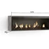 Skraut Home Haard-Elektrische Haard Led , 107X38X25Cm, Woonkamer - Eetkamer, Elektrische Haard, Cement