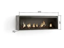 Skraut Home Haard-Elektrische Haard Led , 107X38X25Cm, Woonkamer - Eetkamer, Elektrische Haard, Cement