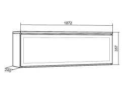 Skraut Home Haard-Elektrische Haard Led , 107X38X25Cm, Woonkamer - Eetkamer, Elektrische Haard, Cement