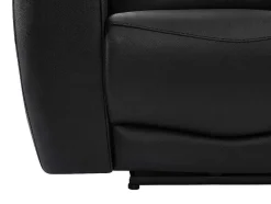 Vente-unique Set Zitbank + Fauteuil-Elektrische Relax-Driezitsbank En -Fauteuil Van Zwart Vaarsleer Damon