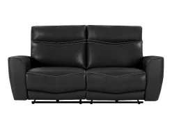 Vente-unique 2En 3-Zitsbank-Elektrische Relax-Driezitsbank Van Zwart Vaarsleer Damon