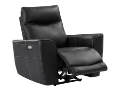 Vente-unique Aanbiedingen: Zitbank & Fauteuil-Elektrische Relax-Fauteuil Van Zwart Vaarsleer Damon