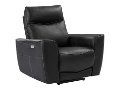 Vente-unique Aanbiedingen: Zitbank & Fauteuil-Elektrische Relax-Fauteuil Van Zwart Vaarsleer Damon