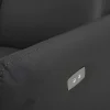 Vente-unique Relaxfauteuil-Elektrische Relaxfauteuil Cleophee Van Hoogwaardig Leer - Zwart