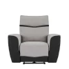 Vente-unique Relaxfauteuil-Elektrische Relaxfauteuil Van Grijze En Antracietkleurige Stof Damon