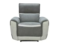 Vente-unique Relaxfauteuil-Elektrische Relaxfauteuil In Donkergrijze Stof Orietto