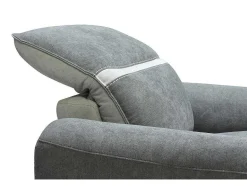 Vente-unique Relaxfauteuil-Elektrische Relaxfauteuil In Donkergrijze Stof Orietto