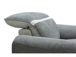Vente-unique Relaxfauteuil-Elektrische Relaxfauteuil In Donkergrijze Stof Orietto