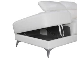 LINEA SOFA Elektrische Relaxbanken-Elektrische Relaxhoekbank Van Leer Pascaline - Ivoor - Hoek Links