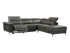 LINEA SOFA Elektrische Relaxbanken-Elektrische Relaxhoekbank Van Leer Pascaline - Antraciet - Hoek Rechts