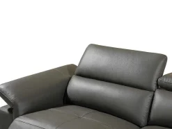 LINEA SOFA Elektrische Relaxbanken-Elektrische Relaxhoekbank Van Leer Pascaline - Antraciet - Hoek Rechts