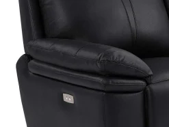 Vente-unique Elektrische Relaxbanken-Elektrische Relax-Tweezitsbank Van Zwart Leer Mesola