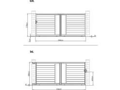 EXPERTLAND Hekjes & Poorten-Elektrische Schuifpoort Van Aluminium Met Motieven - Halfopengewerkt - L.416 X H.180 Cm - Antraciet - Gregor