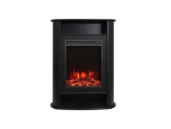 FLAMATECH Haard-Elektrische Sfeerhaard - Met Mantel - L84 X D33 X H111 Cm - Zwart - Mombacho