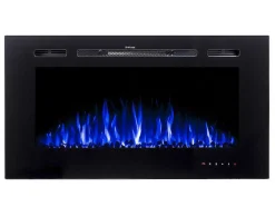 FLAMATECH Haard-Elektrische Sfeerhaard Calbuco - L101,6 X D14 X H54,4 Cm - Zwart