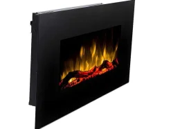 FLAMATECH Haard-Elektrische Sfeerhaard Chandela - L84 X D14 X H45 Cm - Zwart