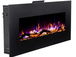 FLAMATECH Haard-Elektrische Sfeerhaard Lalita - L110 X D14 X H49 Cm - Zwart