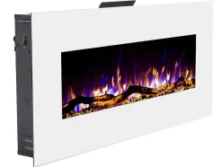 FLAMATECH Haard-Elektrische Sfeerhaard Lalita - L110 X D14 X H49 Cm - Wit