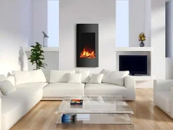 FLAMATECH Haard-Elektrische Sfeerhaard Vulcano - L41 X D13 X H81 Cm - Zwart