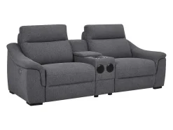 Vente-unique Elektrische Relaxbanken-Elektrische Tweezits-Relaxzitsbank Van Grijze Stof Vereto
