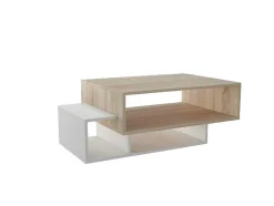 EPIKASA Salontafel-Elisa Koffietafel, Wit, Sonoma, 100X60X35 Cm,