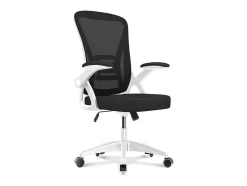Vente-unique Bureaustoel-Ergonomische Bureaustoel Met Lendensteun, Verstelbare Armleuningen, Draaistoel Met Ademende Rugleuning Voor Kantoor