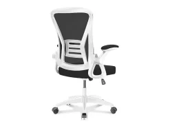 Vente-unique Bureaustoel-Ergonomische Bureaustoel Met Lendensteun, Verstelbare Armleuningen, Draaistoel Met Ademende Rugleuning Voor Kantoor
