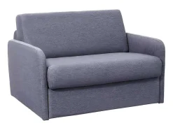 Vente-unique Uitklapbare Fauteuil-Express-Converteerbare Fauteuil In Stof Nadoa - Bed 100Cm - Lichtgrijs