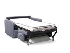 Vente-unique Uitklapbare Fauteuil-Express-Converteerbare Fauteuil In Stof Nadoa - Bed 100Cm - Lichtgrijs