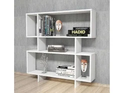 EPIKASA Boekenkast & Vitrine-Fabiola Boekenkast, Wit, 100X22X111 Cm,
