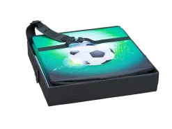 Vente-unique Opbergaccessoire-Fabo Opbergdozen Koeltas, Kruk, Draagriem, Zwart, Wit, Groen.