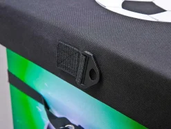 Vente-unique Opbergaccessoire-Fabo Opbergdozen Koeltas, Kruk, Draagriem, Zwart, Wit, Groen.