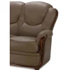 Vente-unique Fauteuil Leer-Fauteuil Adelaide - 100% Buffelleer - Taupe