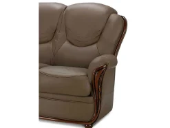 Vente-unique Fauteuil Leer-Fauteuil Adelaide - 100% Buffelleer - Taupe