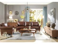 LINEA SOFA Fauteuil Leer-Fauteuil Cassandra Van Lived-In Leer - Bruin