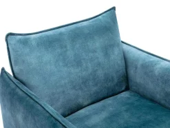 Vente-unique Fauteuil Stof Fluweel / Suedine-Fauteuil Eendenblauw Fluweel Joel